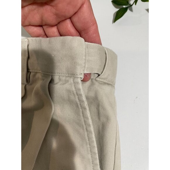 LL Bean Shorts Mens 37 Beige Chino Comfort Waist Pleated Front Zip Fly Outdoor - Picture 4 of 12